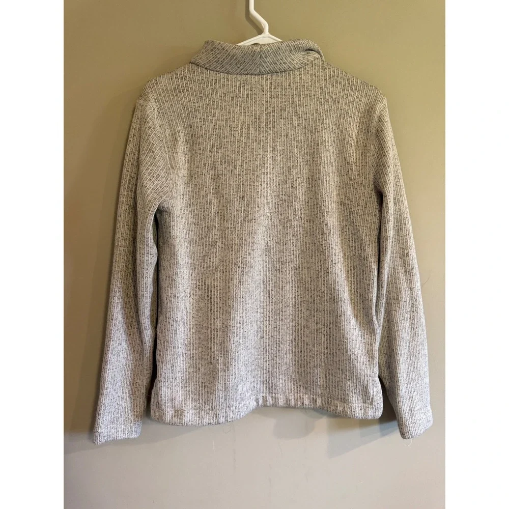 Cinch Womens Quarter Zip Pullover Sweater Oatmeal Heather Rib Knit MAW9810001